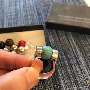 Silpada sterling silver interchangeable ball ring